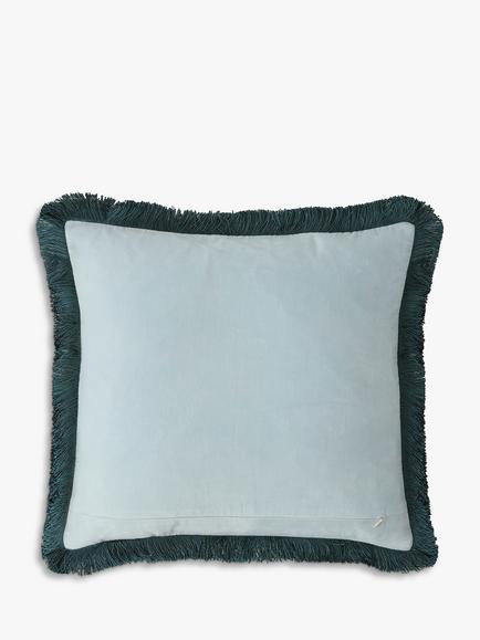 William Morris At Home Lodden Square Cushion, Blue - view 2, Blue