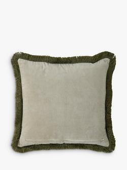 William Morris At Home Marigold Square Cushion, Olive - view 2, Olive