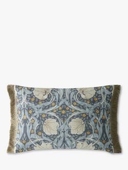 William Morris At Home Pimpernel Rectangular Cushion, Ink, Ink Blue