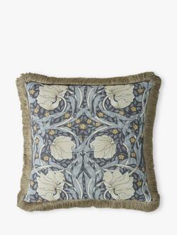 William Morris At Home Pimpernel Square Cushion, Ink, Ink Blue