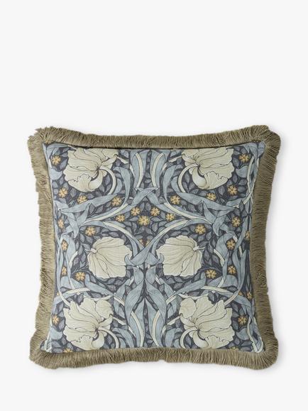 William Morris At Home Pimpernel Square Cushion, Ink, Ink Blue