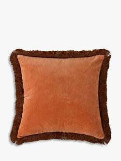 William Morris At Home Strawberry Thief Square Cushion - view 2, Blue