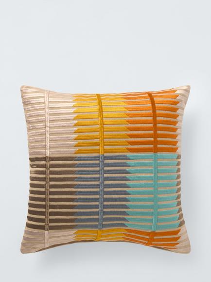 John Lewis Bandara Stripe Cushion, Multi, Multi