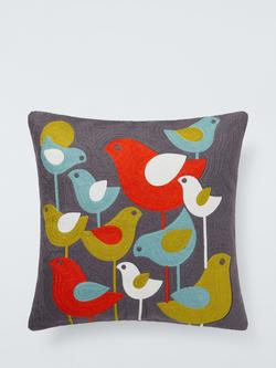 John Lewis Koltrast Bird Cushion, Multi, Multi