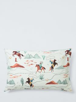 John Lewis Kids' Western Trail Cotton Duvet Cover and Pillowcase Set, Multi - view 2, Multi