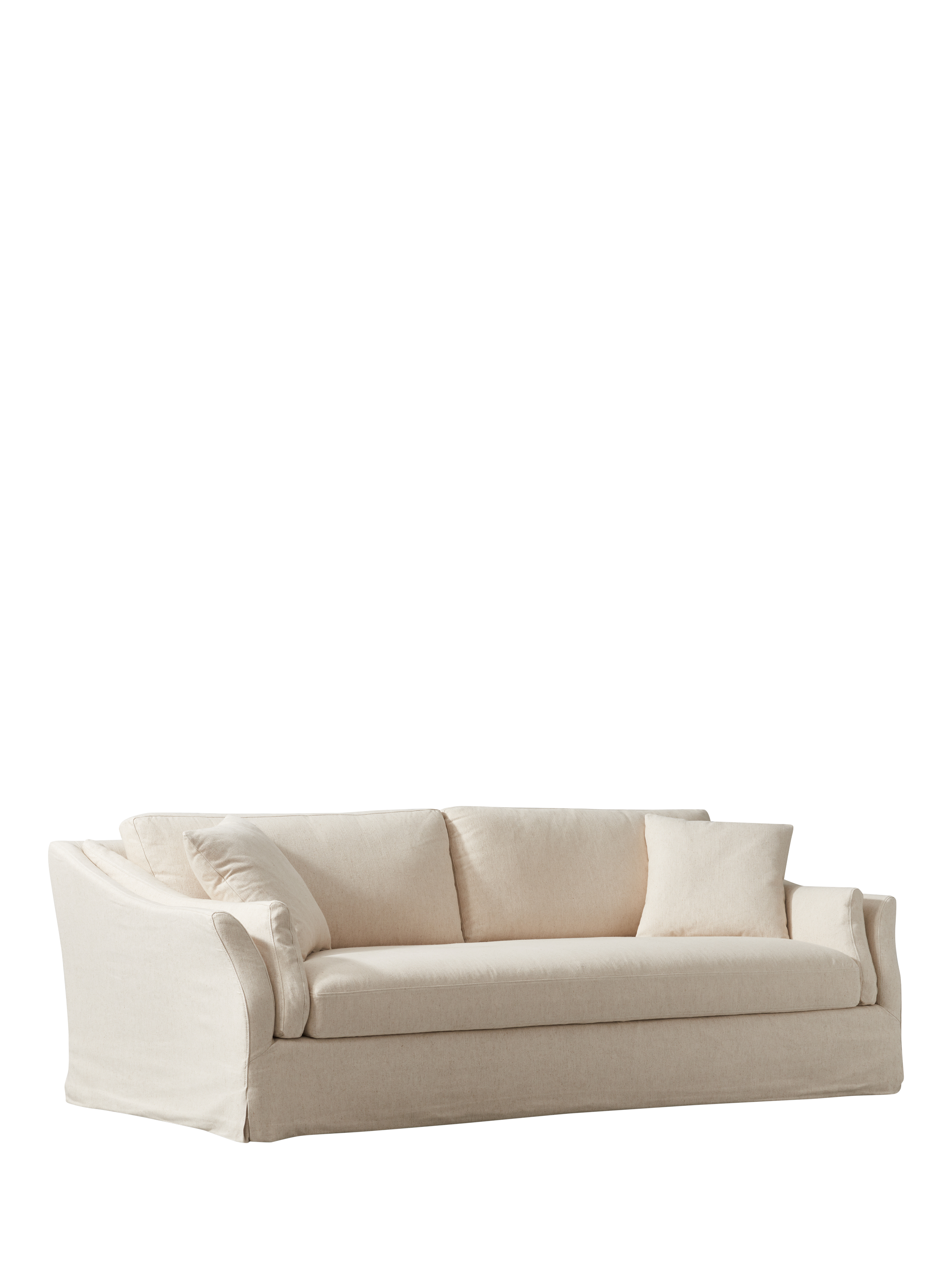 Bude Range, John Lewis Bude Grand 4 Seater Sofa, Natural Native Linen