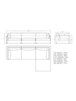 John Lewis Newlyn Chaise Sofa, Light Leg, Natural Native Linen - view 2, Easy Clean Natural Linen