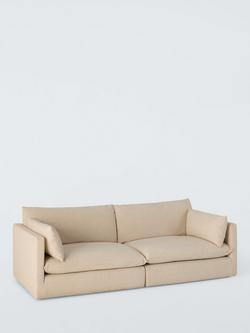 John Lewis Newlyn Grand 4 Seater Sofa, Natural Native Linen, Easy Clean Natural Linen
