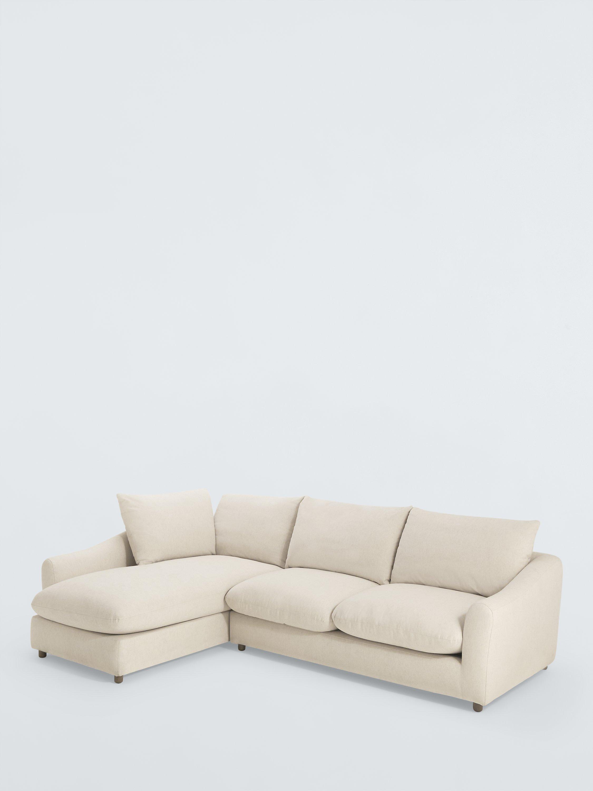 Salcombe Range, John Lewis Salcombe LHF Chaise End Sofa, Natural Native Linen
