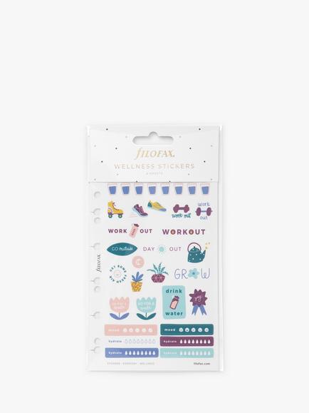 Filofax Everyday Wellness Stickers Personal Organiser Insert, Multi