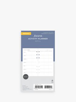 Filofax Personal Activity Planner Personal Organiser Insert, White