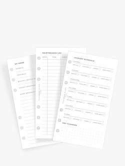 Filofax Personal Household Planner Personal Organiser Insert - view 2, White