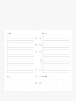 Filofax Personal Minimal To Do Personal Organiser Insert - view 2, White