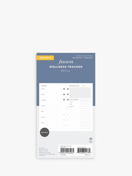 Filofax Personal Wellness Tracker Personal Organiser Insert, White