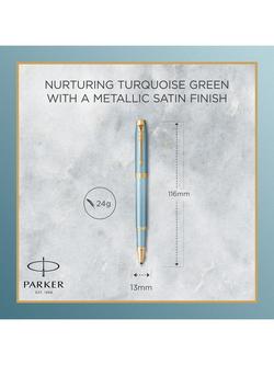 PARKER IM Writing Rituals Ballpoint Pen - view 2, Teal