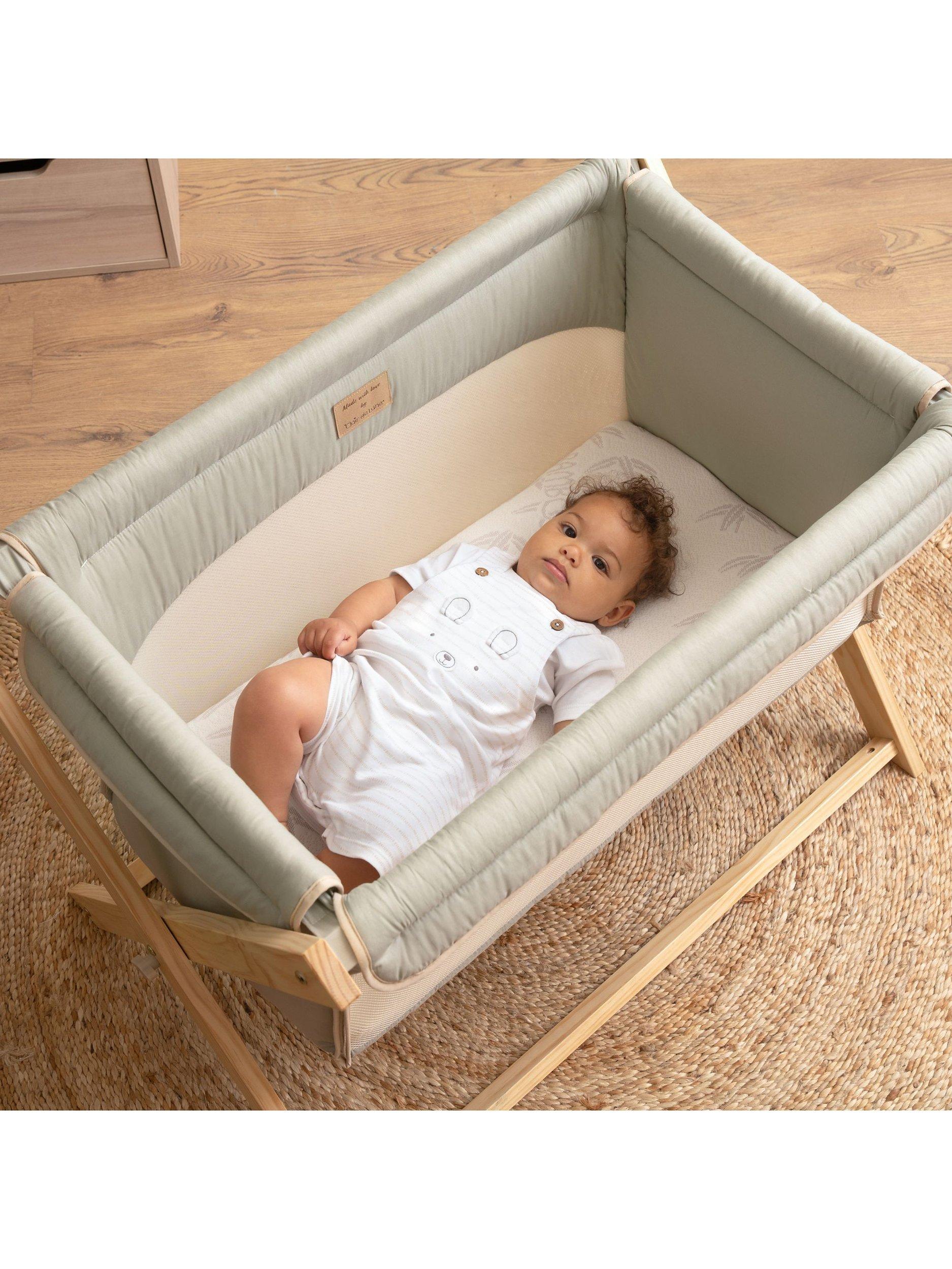 Clair de Lune Organic Folding Crib Sage