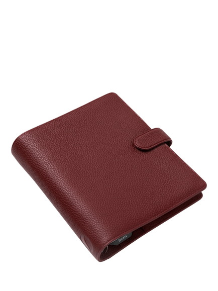 Filofax A5 Norfolk Leather Personal Organiser, Currant - view 2, Currant
