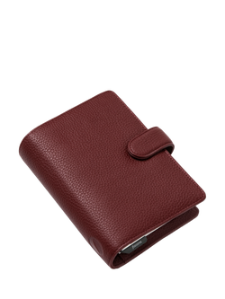 Filofax Personal Norfolk Leather Personal Organiser, Currant - view 2, Currant