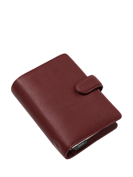 Filofax Personal Norfolk Leather Personal Organiser, Currant - view 2, Currant