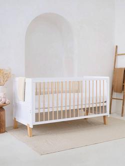 Clair de Lune Essentials Cotbed, White/Natural - view 2, White/Natural