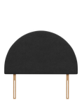 John Lewis Arch Headboard, Double, Brushed Tweed Charcoal