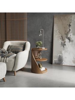 Tom Schneider Single Lamp Table - view 2, Walnut