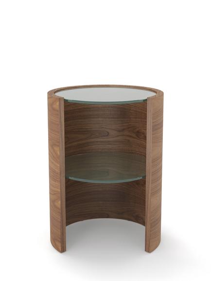Tom Schneider Saturn Lamp Table, Walnut