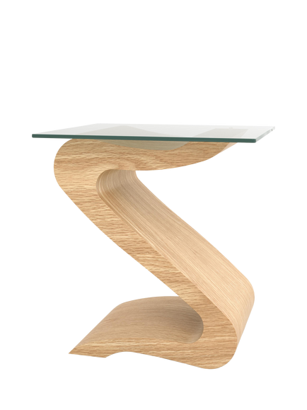 Tom Schneider Serpent Lamp Table, Oak