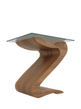Tom Schneider Serpent Lamp Table, Walnut