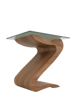 Tom Schneider Serpent Lamp Table, Walnut