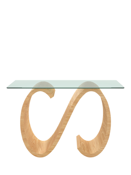 Tom Schneider Swirl Console Table, Oak