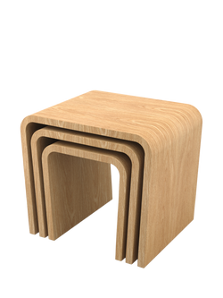 Tom Schneider Wave Nest of Tables, Oak