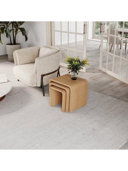 Tom Schneider Wave Nest of Tables - view 2, Oak