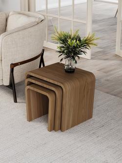 Tom Schneider Wave Nest of Tables - view 2, Walnut