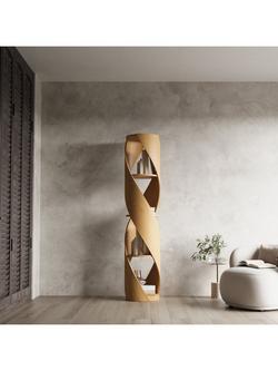 Tom Schneider DNA Twist Shelf Unit - view 2, Oak