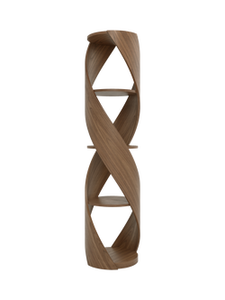 Tom Schneider DNA Twist Shelf Unit, Walnut