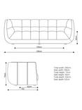 At the Helm Leo Grand 3 Seater Sofa, Padley Meadow