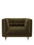 At The Helm Grace Loveseat, Eden Hunter Green