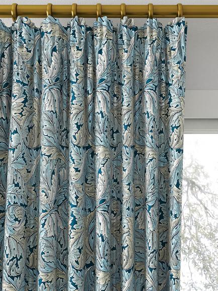 Clarke & Clarke Acanthus Made to Measure Curtains or Roman Blind, Denim - view 2, Denim