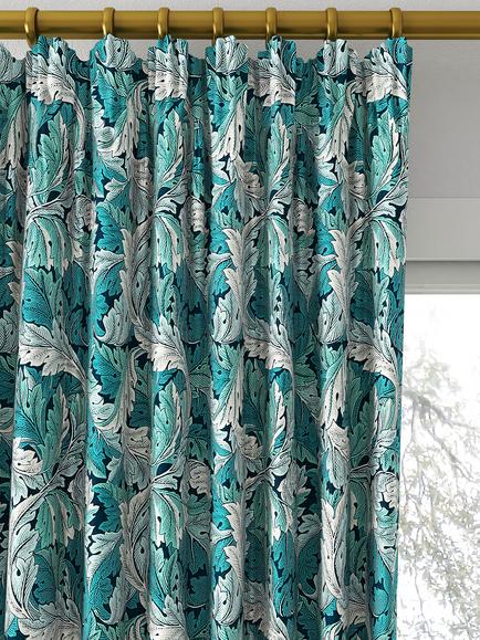 Clarke & Clarke Acanthus Made to Measure Curtains or Roman Blind, Teal - view 2, Teal