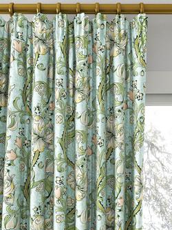 Clarke & Clarke Golden Lily Made to Measure Curtains or Roman Blind, Apple/Blush - view 2, Apple/Blush