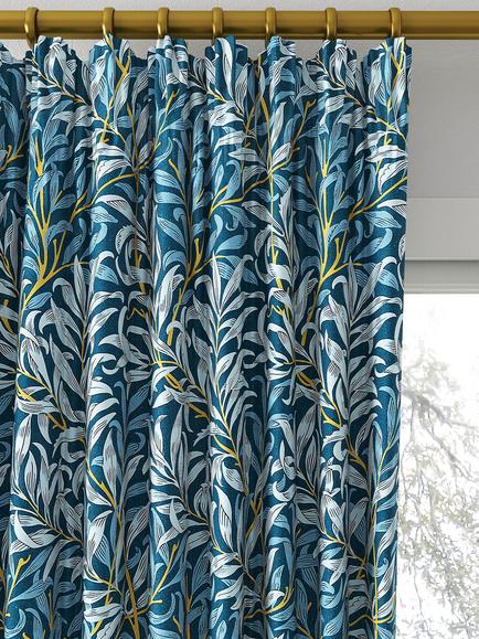 Clarke & Clarke Willow Boughs Made to Measure Curtains or Roman Blind, Denim - view 2, Denim