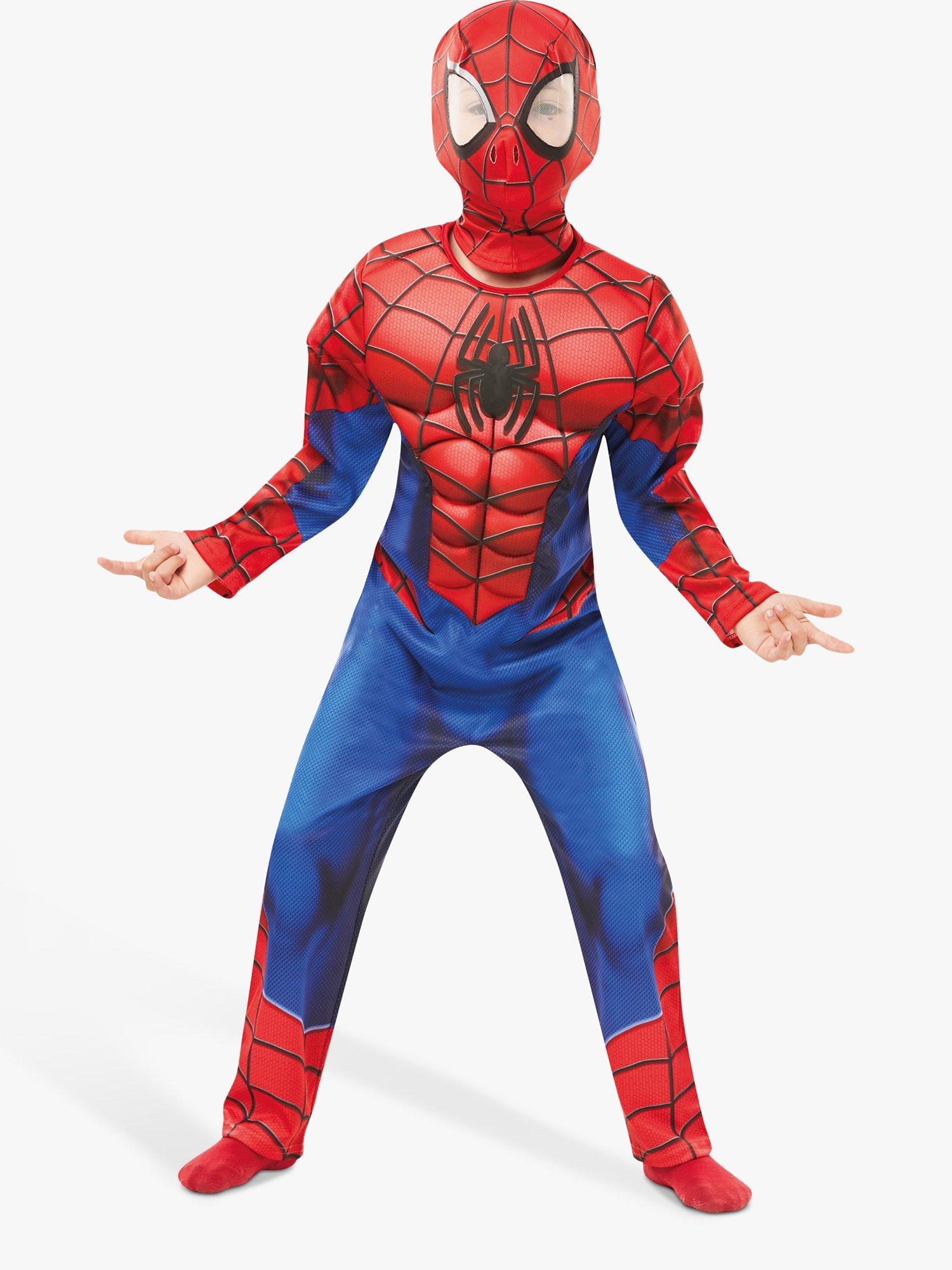 Spiderman Marvel Kids' Deluxe Spider-Man Costume, Multi