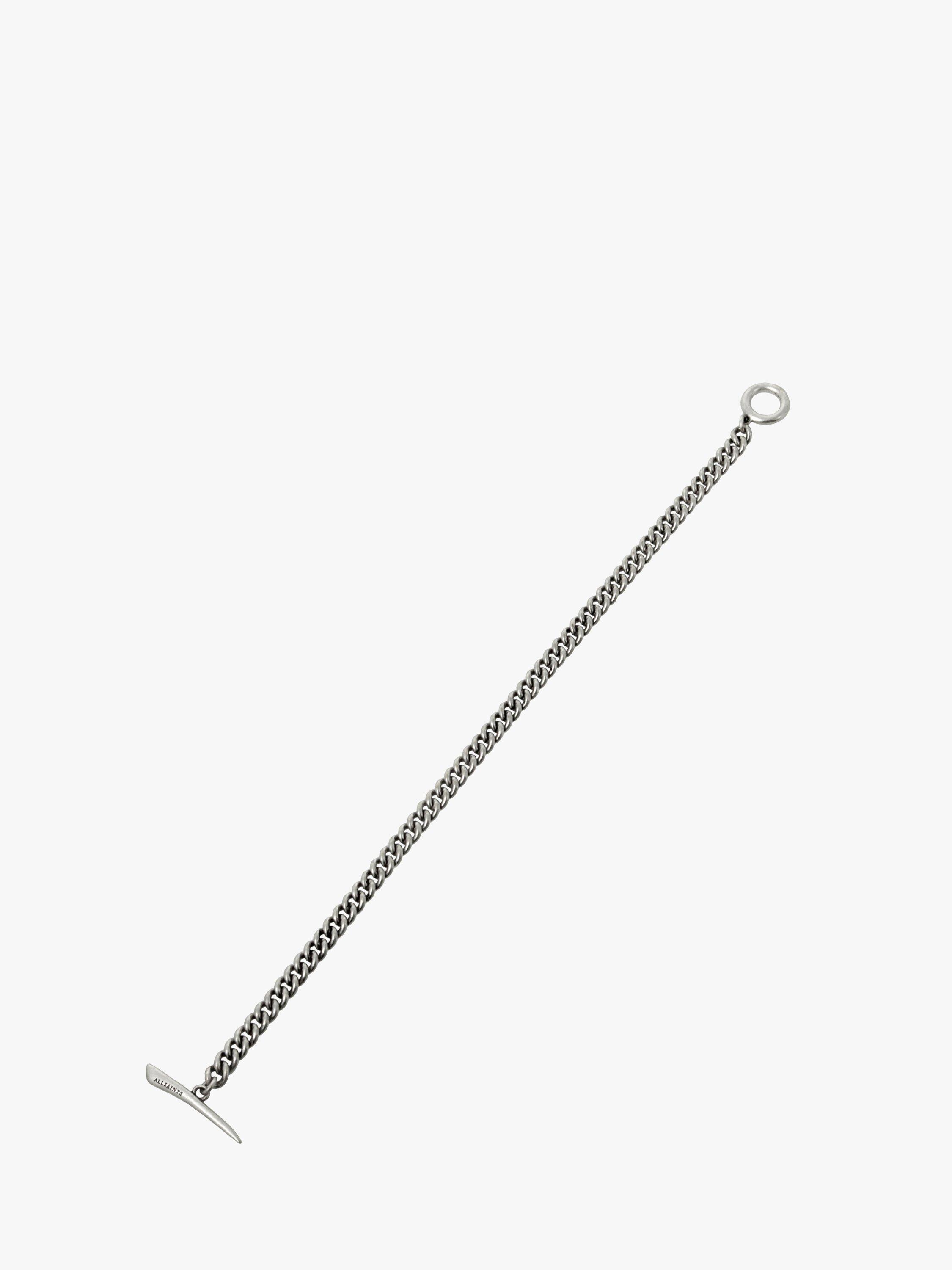 Product image 3 of 4, which shows AllSaints Refined Curb Chain Link Bracelet, Warm Silver