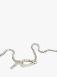 AllSaints Moon Man Pendant Chain Necklace, Warm Silver