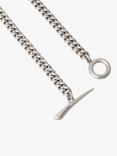 AllSaints Refined Curb Chain Collar Necklace, Warm Silver