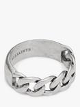 AllSaints Unisex Chain Band Ring, Warm Silver