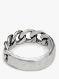 AllSaints Unisex Chain Band Ring, Warm Silver