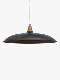 Industville Brooklyn Bowl Pendant Ceiling Light, Pewter/Brass, Pewter/Brass