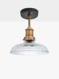 Industville Brooklyn Glass Dome Flush Ceiling Light